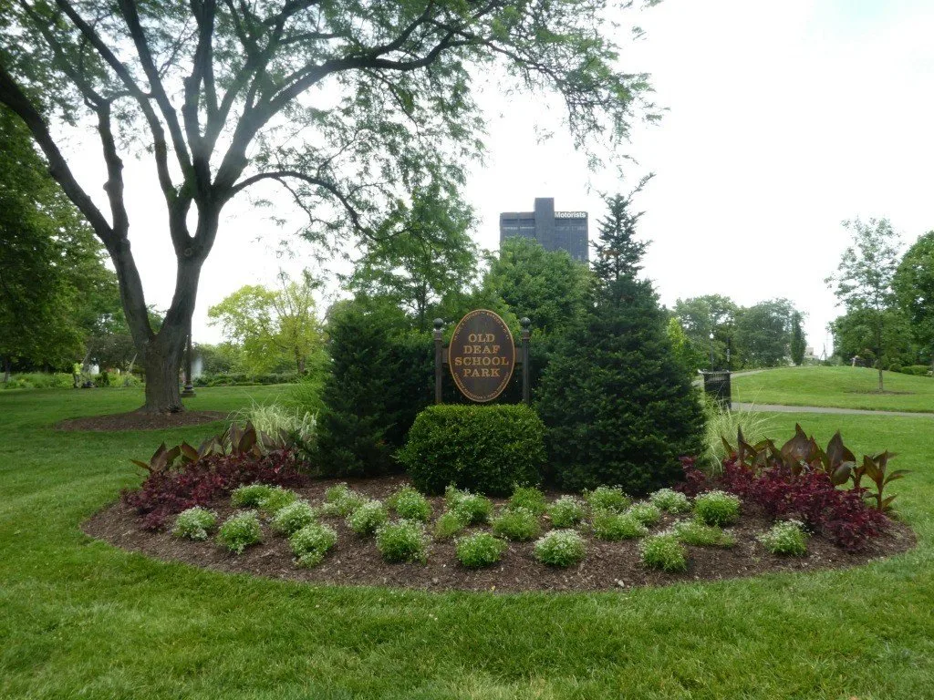 Topiary Park with Sign