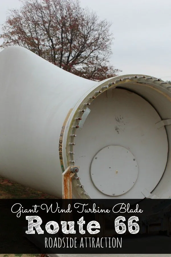 Giant Wind Turbine Blade on Route 66 Roadside Attraction