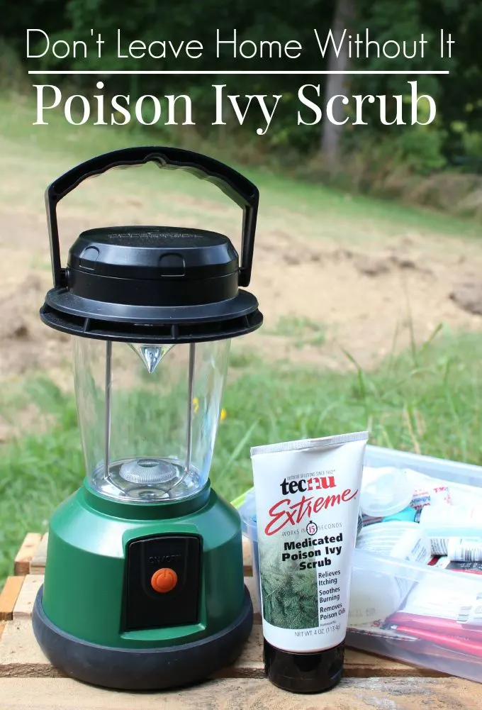 Planning a camping trip? Don't leave home without a bottle of Tecnu Extreme Medicated Poison Ivy Scrub. 