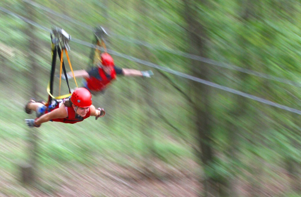 Ziplining in Hocking Hills Photo Courtesy of Weirick Communications