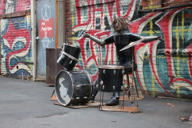 See the World's Largest Drumsticks in an Alley in this Small Ohio Town