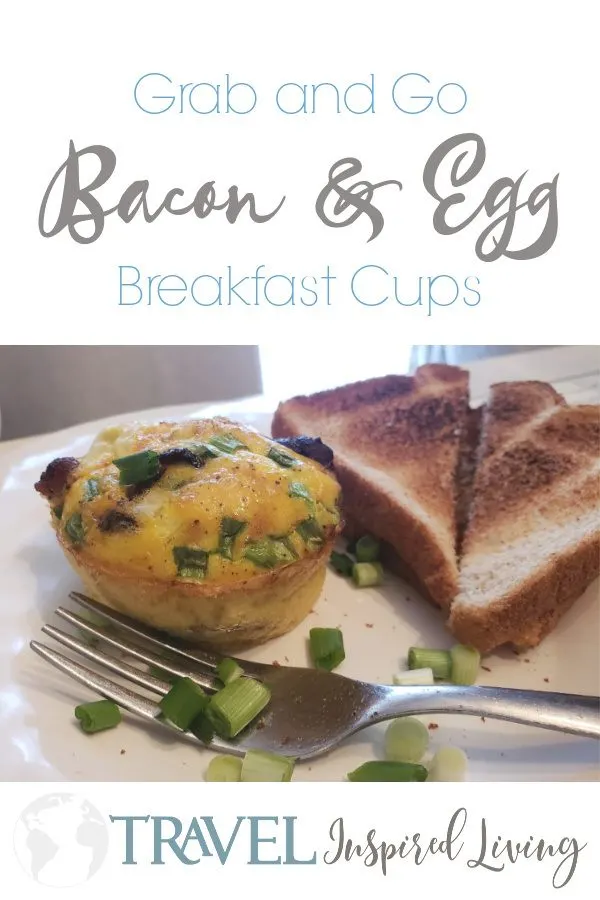 Grab and Go Bacon & Egg Breakfast Cup that are a quick and easy recipe for those days when you need something you can run out the door with. #ad #ohpork